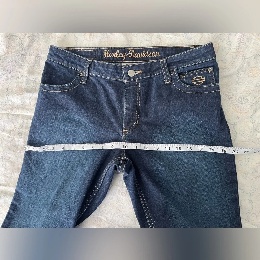Harley-Davidson‎ Blue Straight Leg Jeans with Classic Design